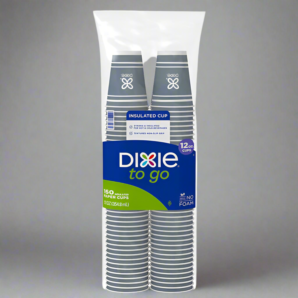 Dixie To Go 12 oz Insulated Paper Cup, 160-count