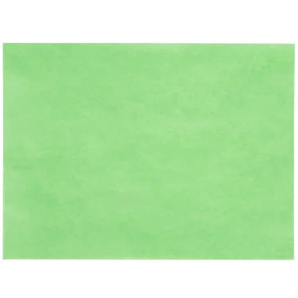 Green disposable steak paper sheet from One Use Classic, smooth textured for food service