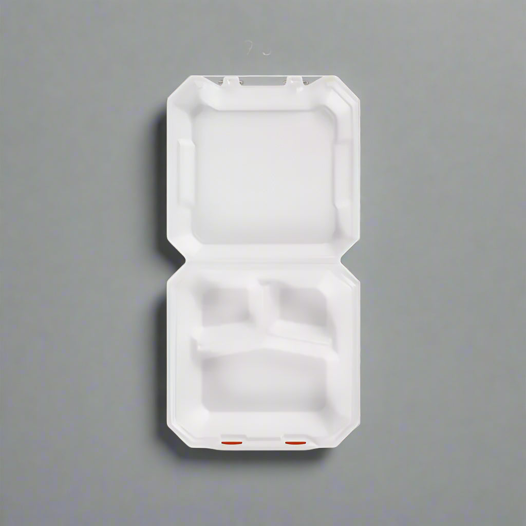 Hefty Supreme Foam Hinged Lid Container, 3-Compartment (125 ct.)