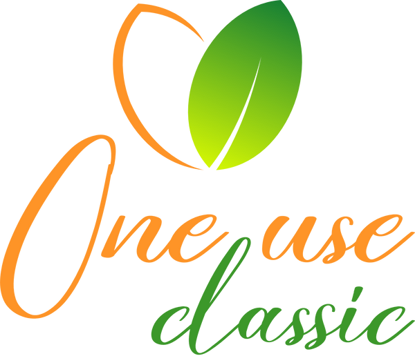 Logo of OneUse Classic – sustainable disposable tableware and cleaning supplies