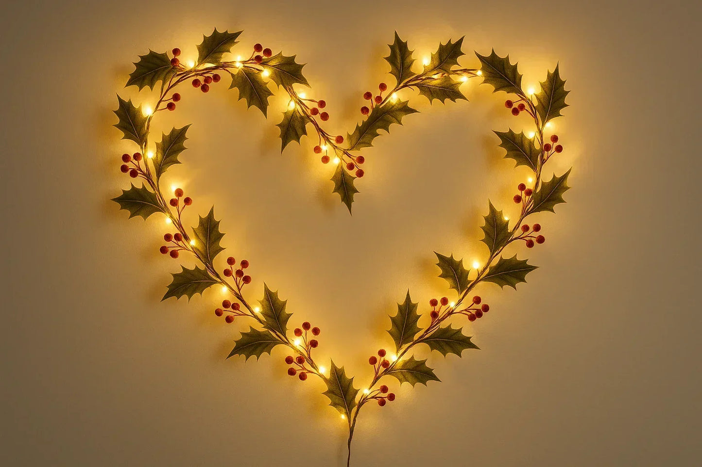Heart-shaped wall arrangement