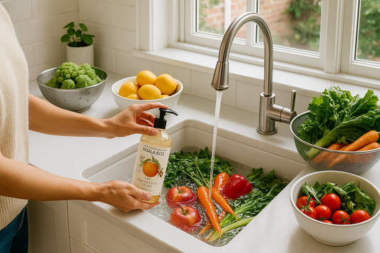 Modern kitchen with variety of produce