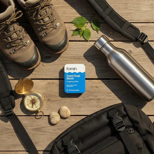 Outdoor adventure flat lay