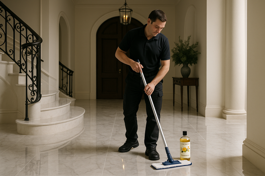 Professional cleaning marble floors