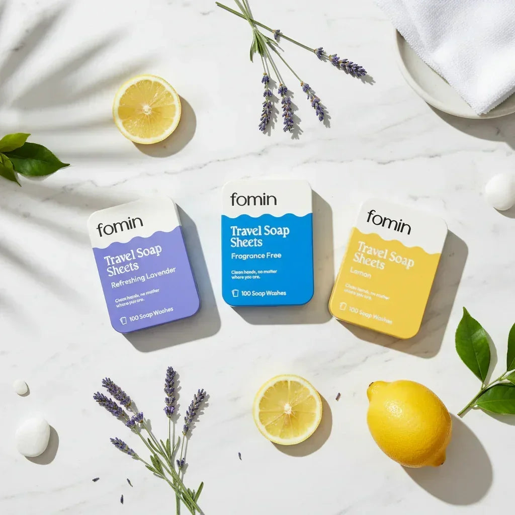 Spa-style flat lay with all variants