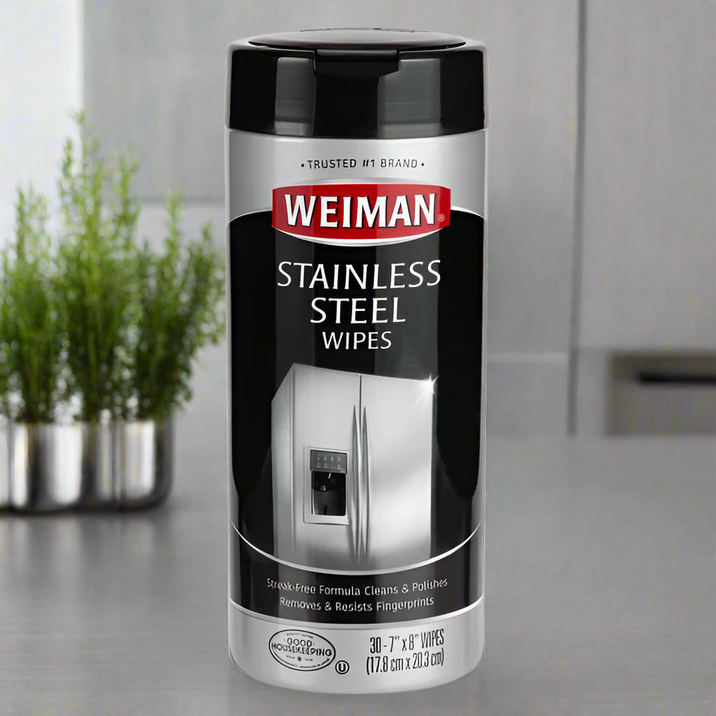 OneUse Classic Weiman stainless steel wipes pack for appliance cleaning