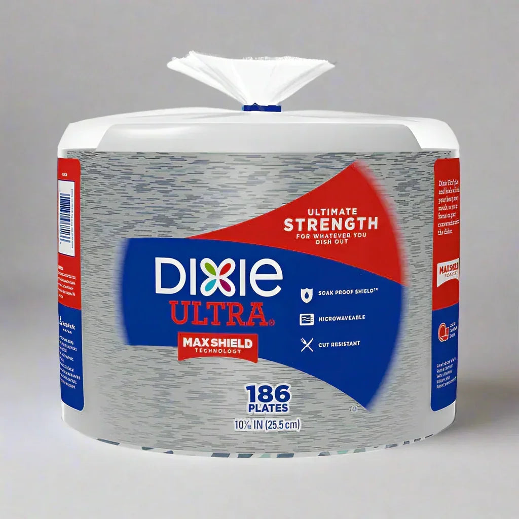 Neuse Paper Dixie Ultra Disposable Paper Plates - Heavy Duty Bulk Pack – One Use ...