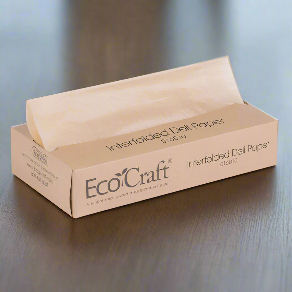 Bagcraft Packaging 016010 10" x 10 3/4" EcoCraft Interfolded Dry Wax Deli Paper - 500/Box