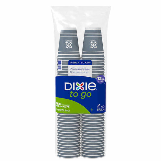 Dixie To Go 12 oz Insulated Paper Cup, 160-count