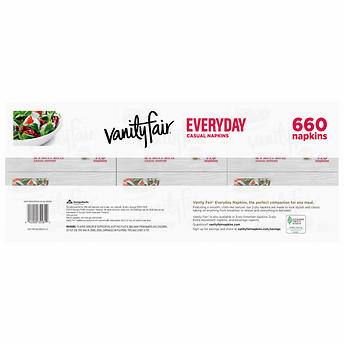 Vanity Fair Everyday Napkin, 2-Ply, 110-count, 6-pack