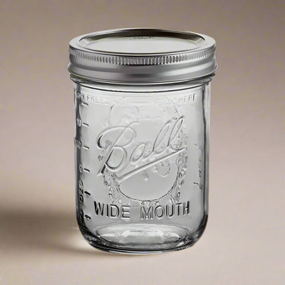 Ball Mason Jar 16 oz. Clear Glass Wide Mouth pack of 3