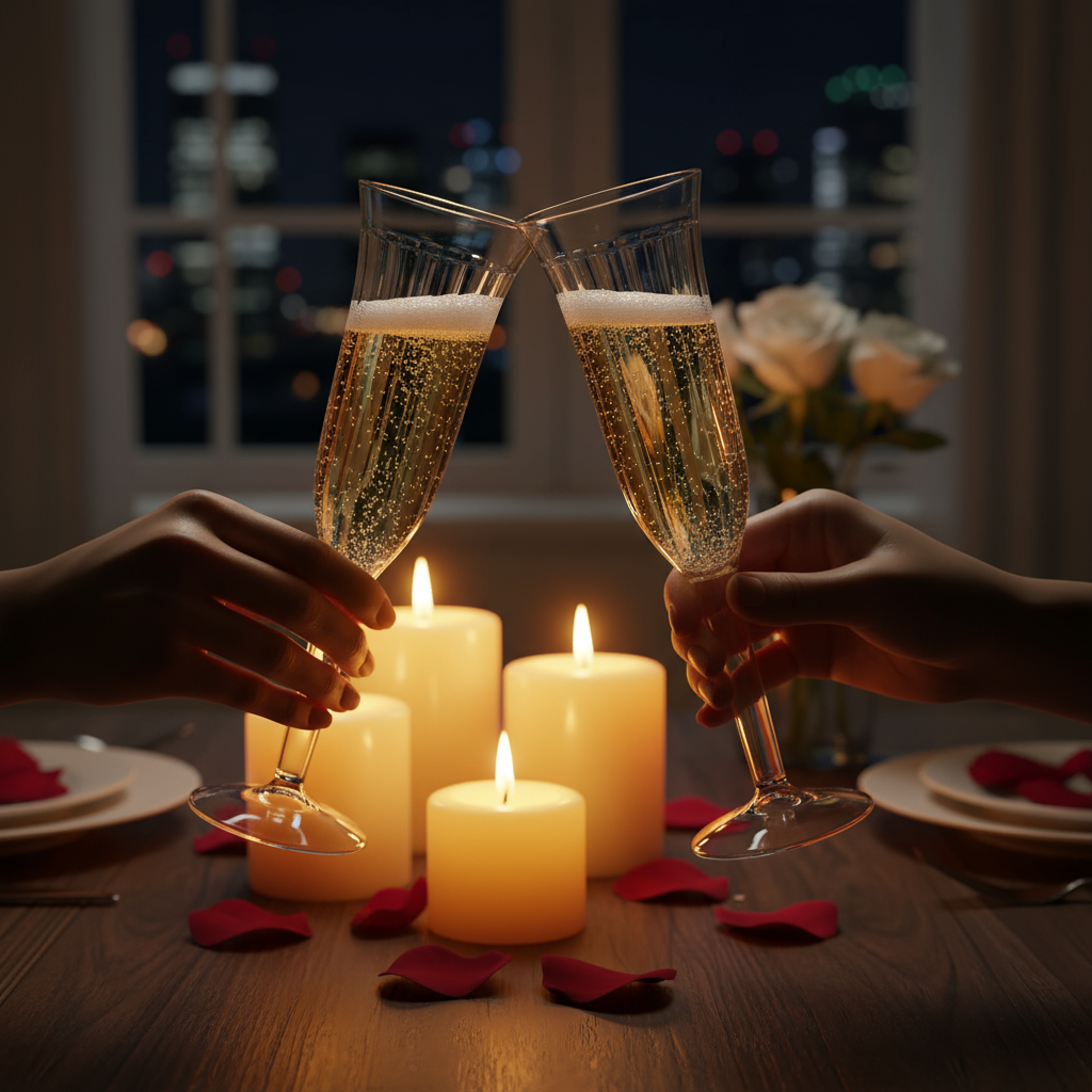 Champagne toast celebration