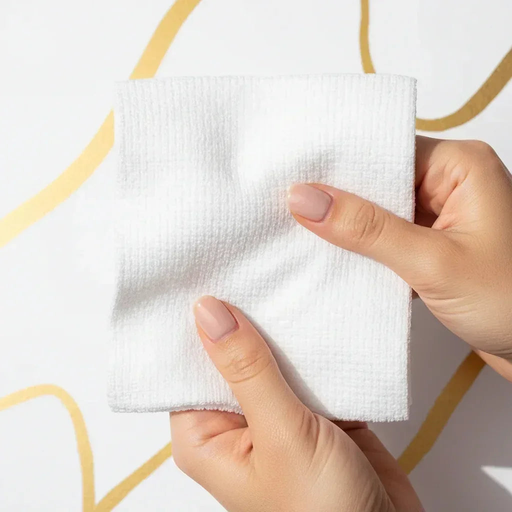 Close-up of premium towel texture