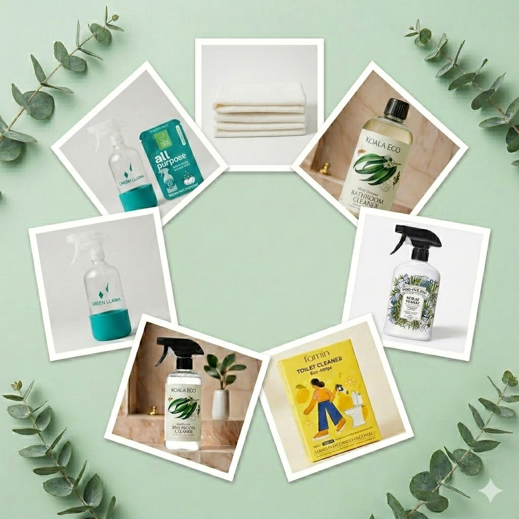 Eco Bathroom Cleaners Bundle: Koala Eco, Green Llama, Fomin & Poo-Pourri