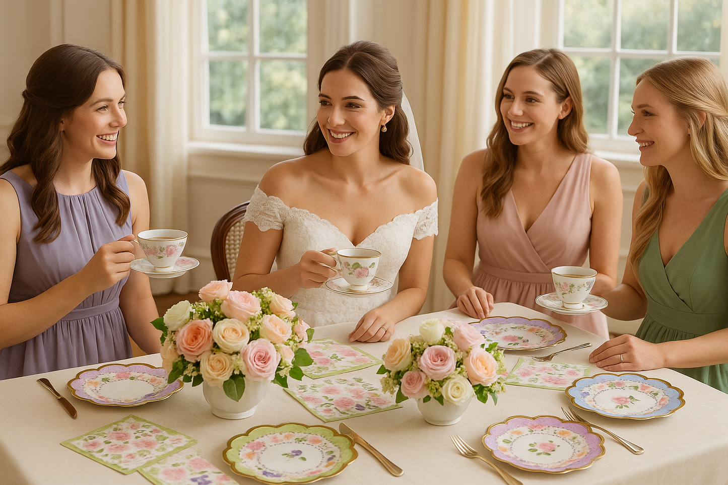 Elegant bridal shower tea party