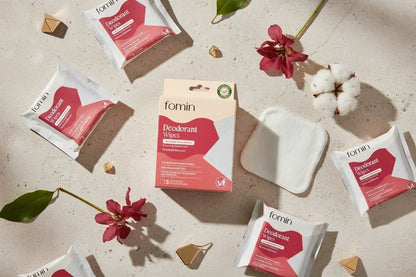 Flatlay with individual wipes