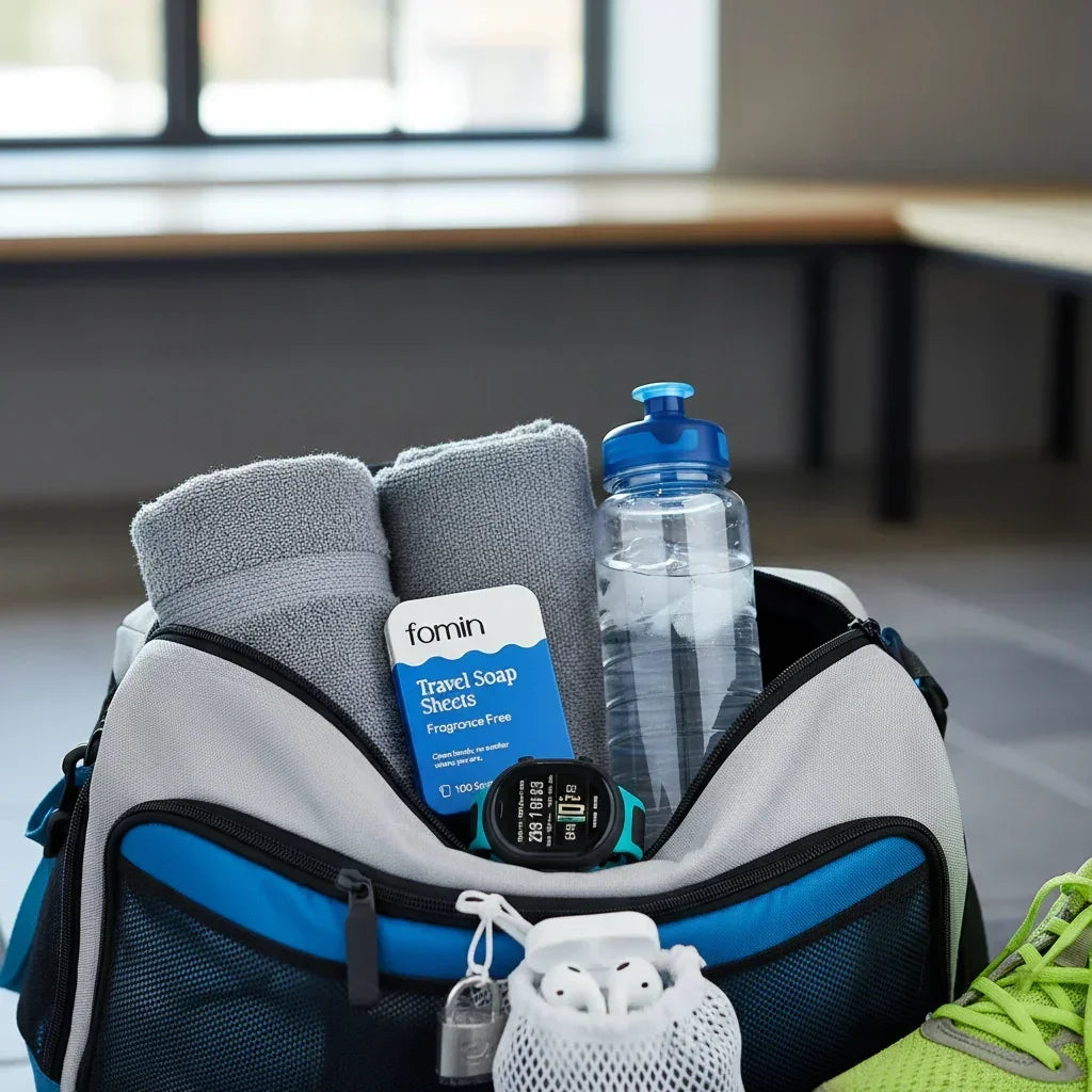 Gym bag lifestyle shot