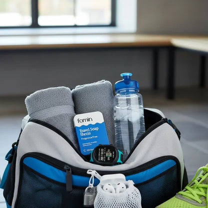 Gym bag lifestyle shot