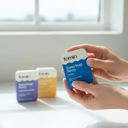 Hands holding product with variants