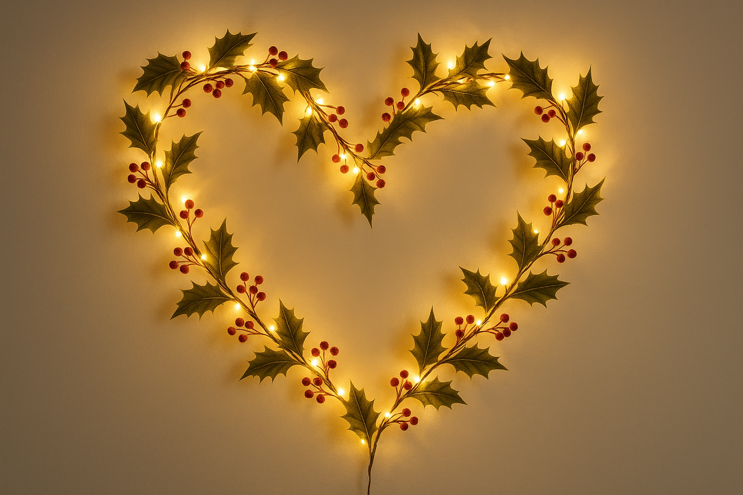 Heart-shaped wall arrangement