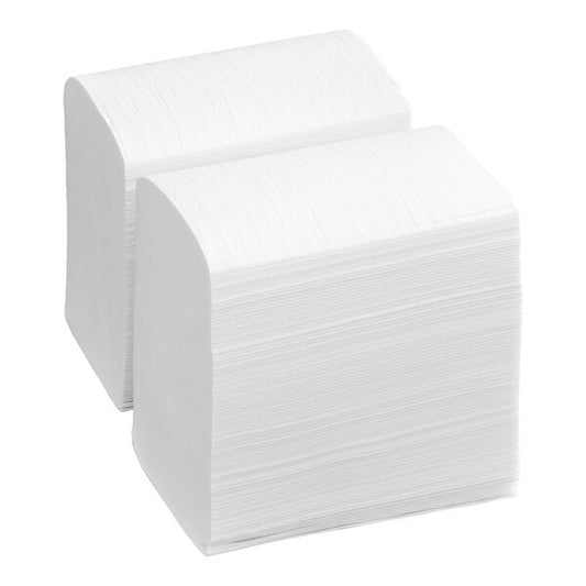 White 2-Ply Wide Interfold 6 1/2" x 8 1/2" Dispenser Napkin 500/pack